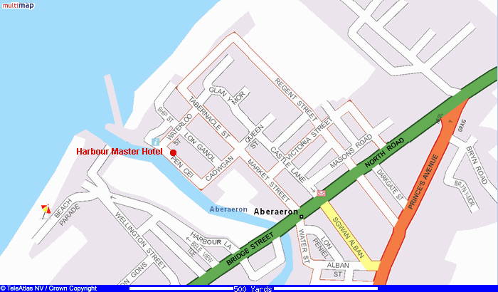 Map of Aberaeron Harbour. (39K bytes)
