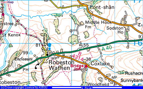 Detailed map of the area around Coxlake. (47.2K bytes)