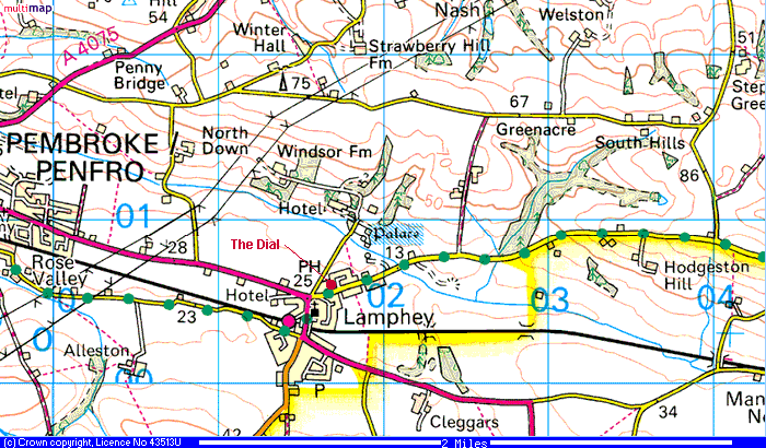 map of Lamphey.
